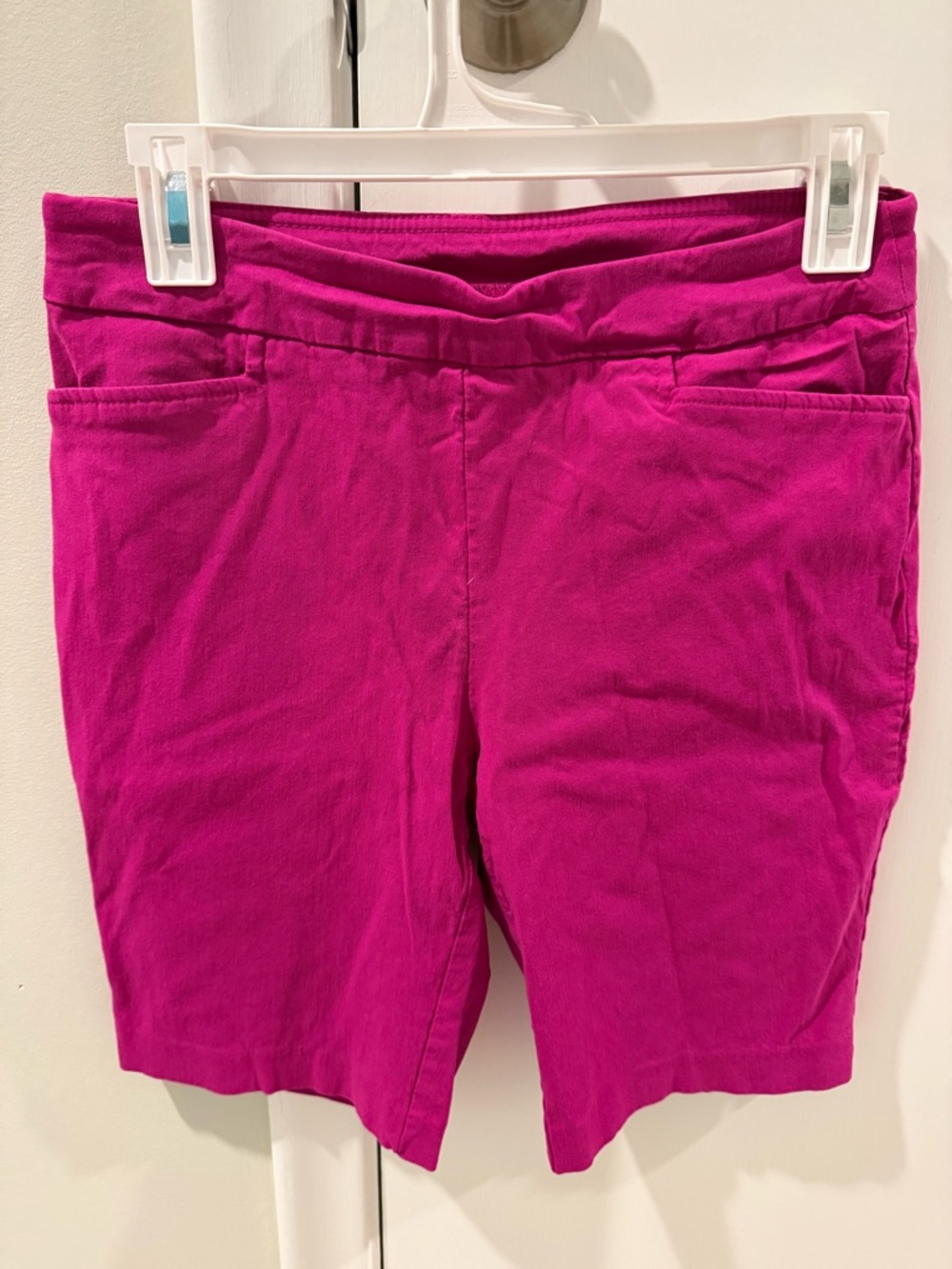 Time and Tru Magenta Pull-On Bermuda Shorts